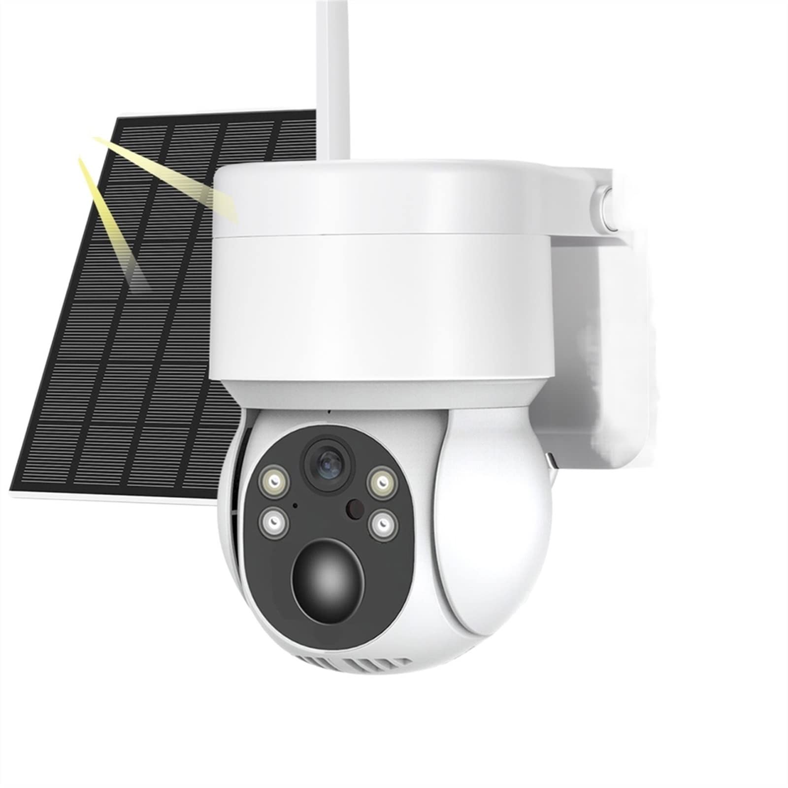 BAFEIYA Wireless Outdoor Solar Security Camera with Human Detection, Rechargeable Battery, IP65 Weatherproof, Color Night Vision, 128GB Card Included – Ideal for Home, Yard, and Business Surveillance