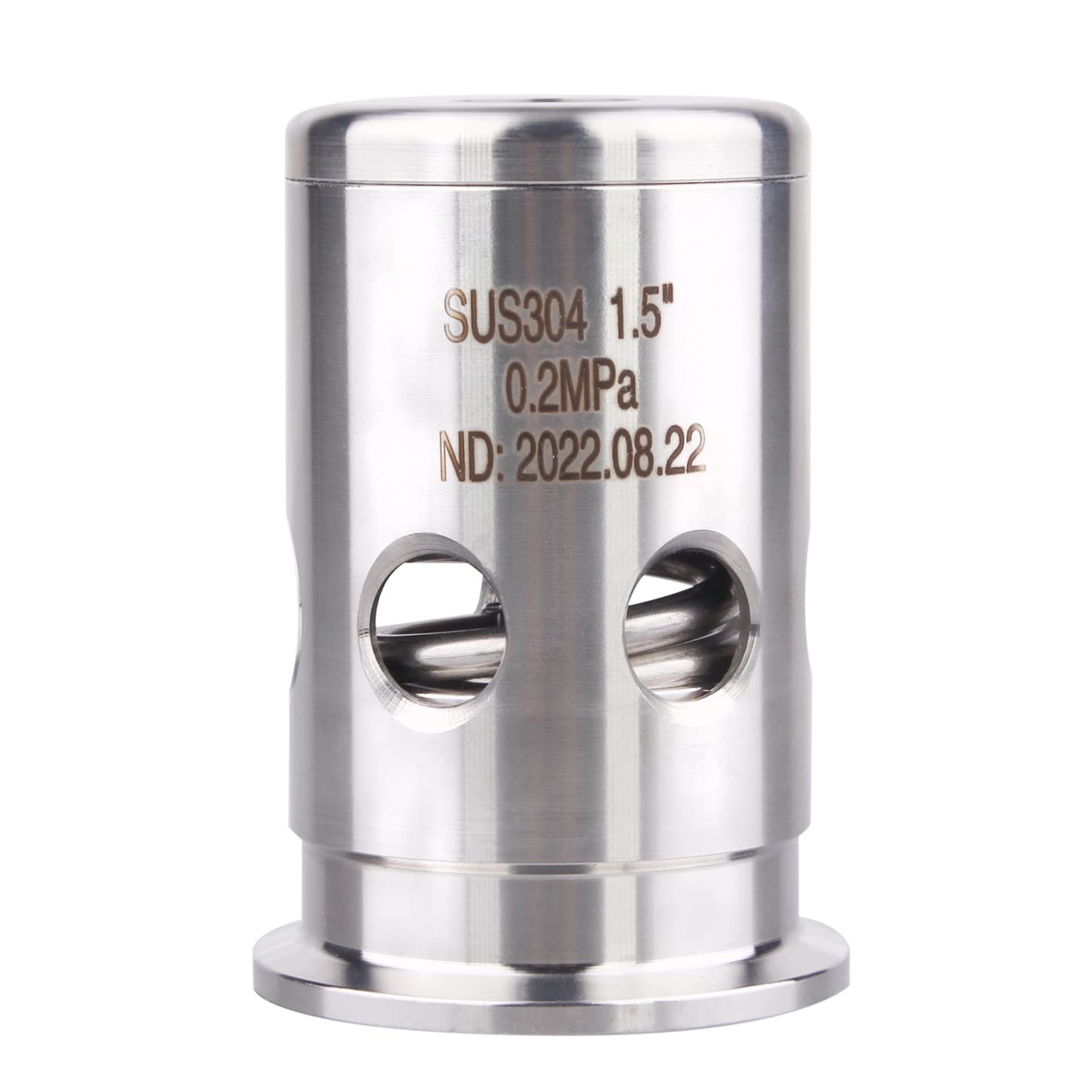 DERNORD 1.5 Inch Stainless Steel 304 Tri Clamp Sanitary Tank Pressure Relief Vacuum Valve - Perfect for Brewing, Dairy Processing & Pharmaceutical Applications