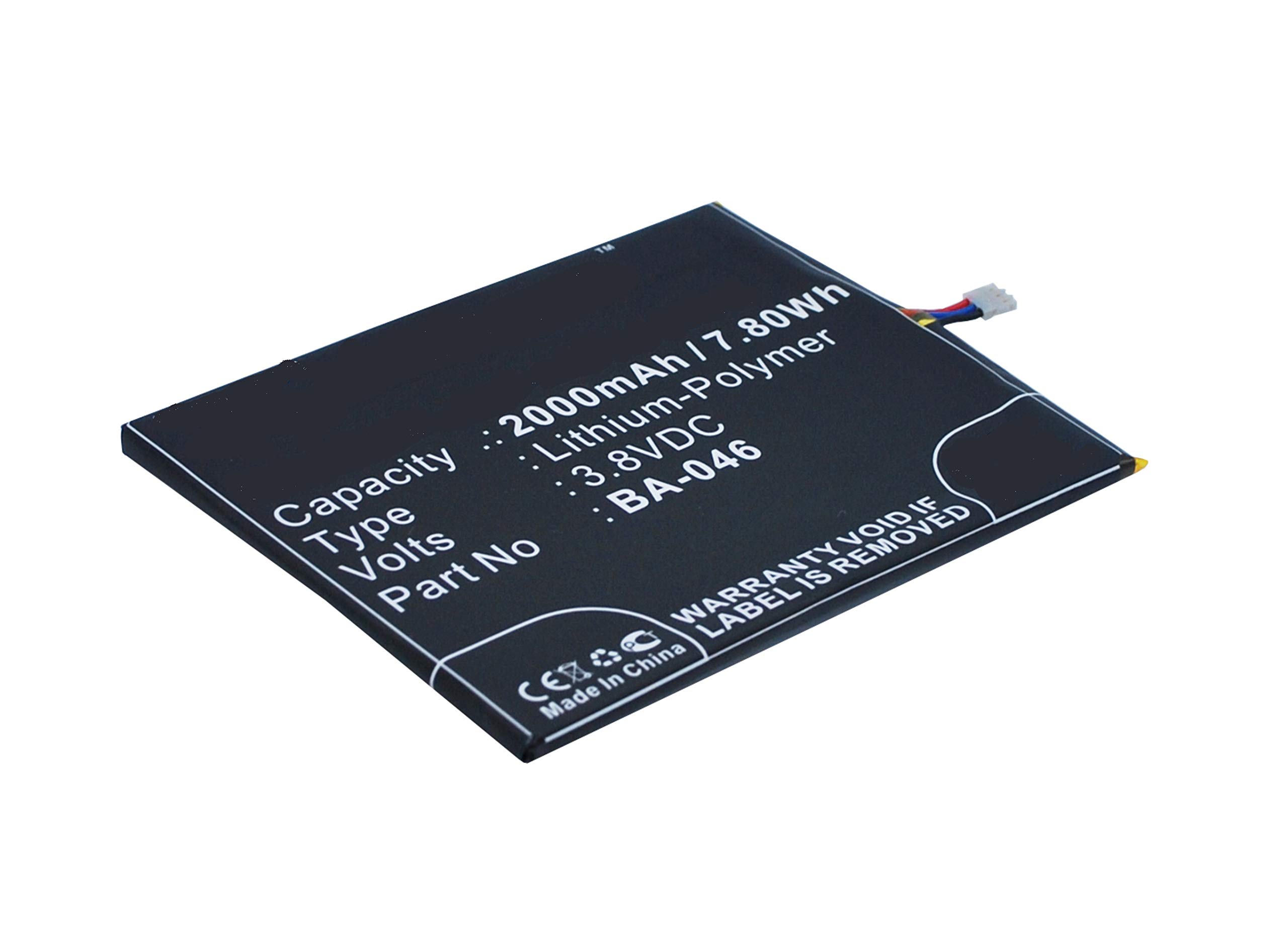 Synergy Digital BA-046 Battery 2000mAh - AUX Phone Replacement for Long Lasting Power