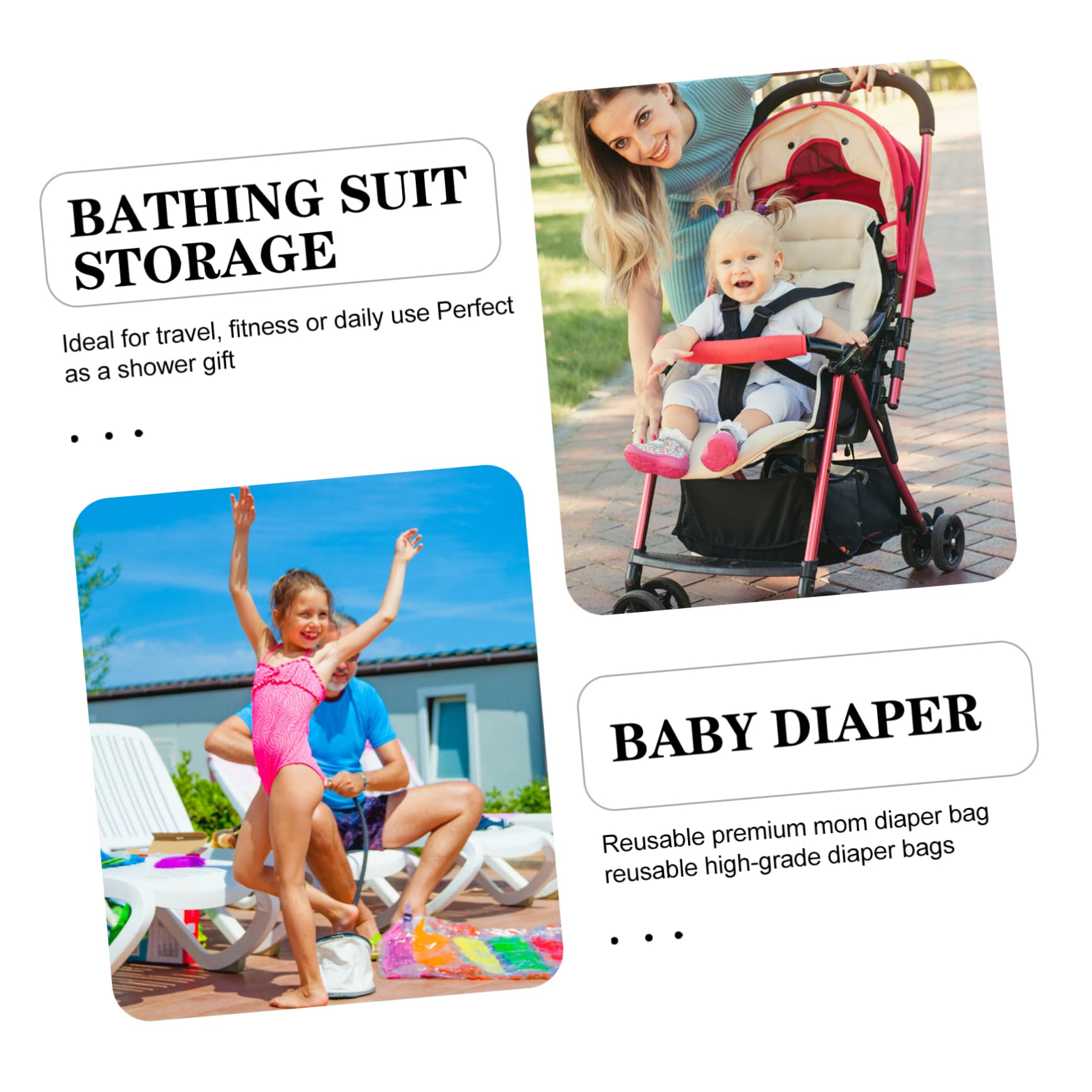 **iFundom 5-Pack Hanging Wet Dry Bags - Reusable Waterproof Diaper Bag, Portable Tarpaulin Pouch for Swim, Gym & Travel (Red)**    *Perfect for Baby Diapers, Swimsuits, Gym Clothes & Outdoor Adventures*