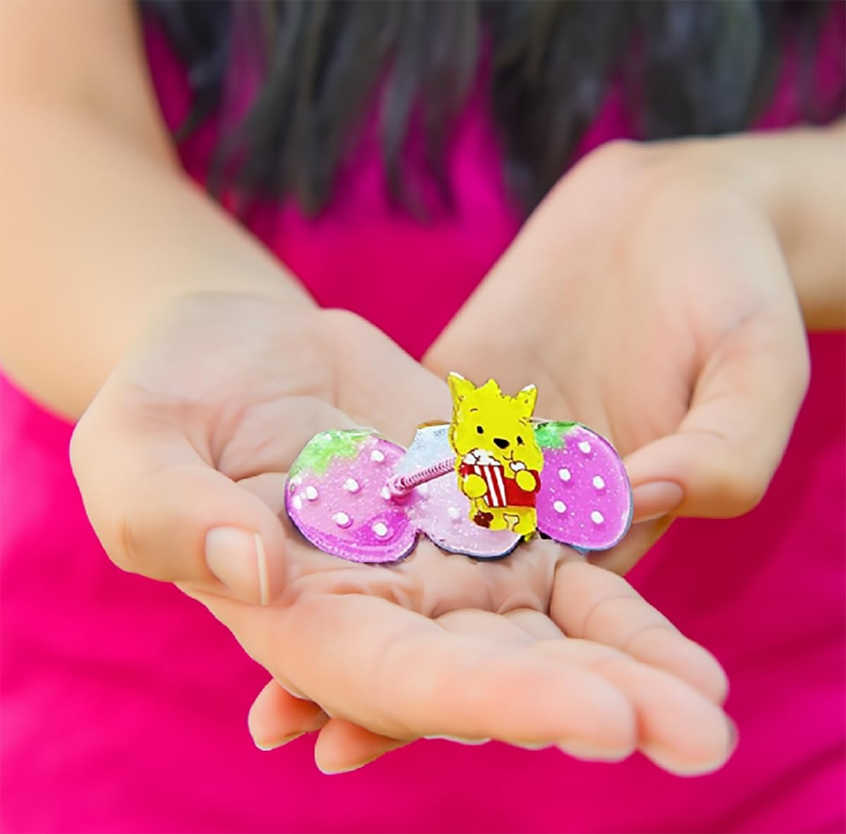 ARTBOX 3D Spring Style Hair Clips Set - Cute Girlish Barrettes for Toddler & Kids (2PC Random Designs) | Perfect for School, Parties & Daily Hair Accessories