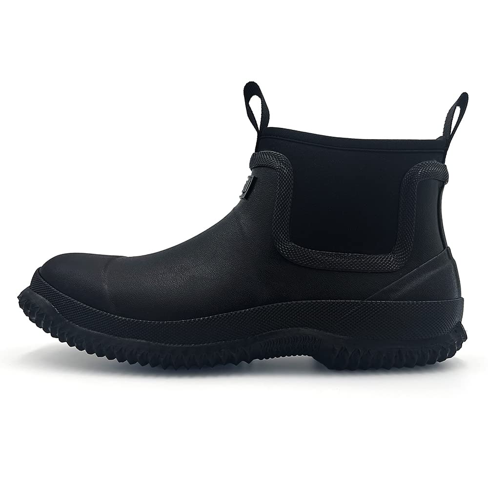 Amoji Men's Waterproof Rubber Rain Boots - Non-Slip Fishing & Deck Shoes for Outdoor Work, Hiking & Gardening (KL1000) - Ideal for Wet Weather, Yard Work & Outdoor Adventures