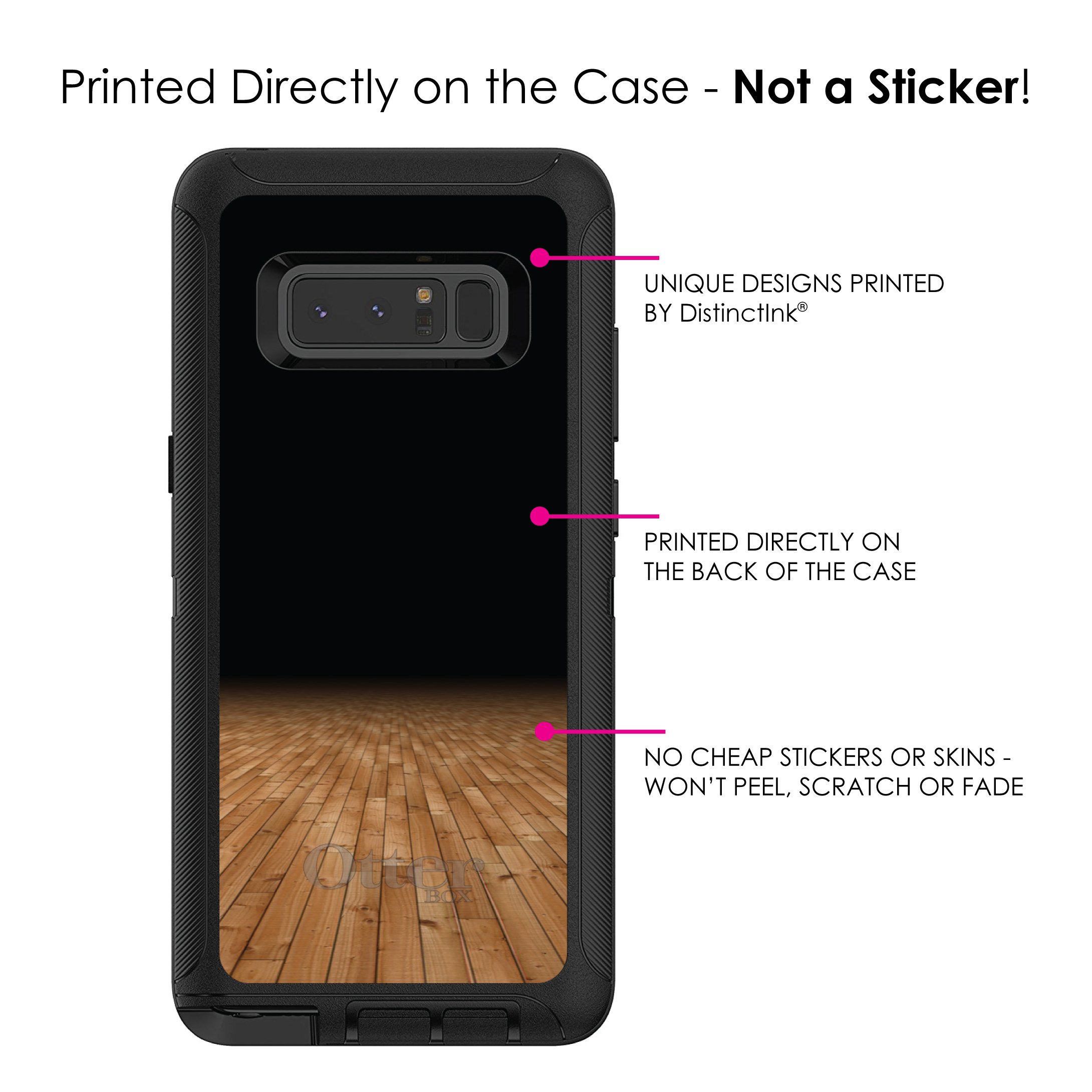 Custom Samsung Galaxy Note 8 Case - Basketball Court Design for Sports Fans