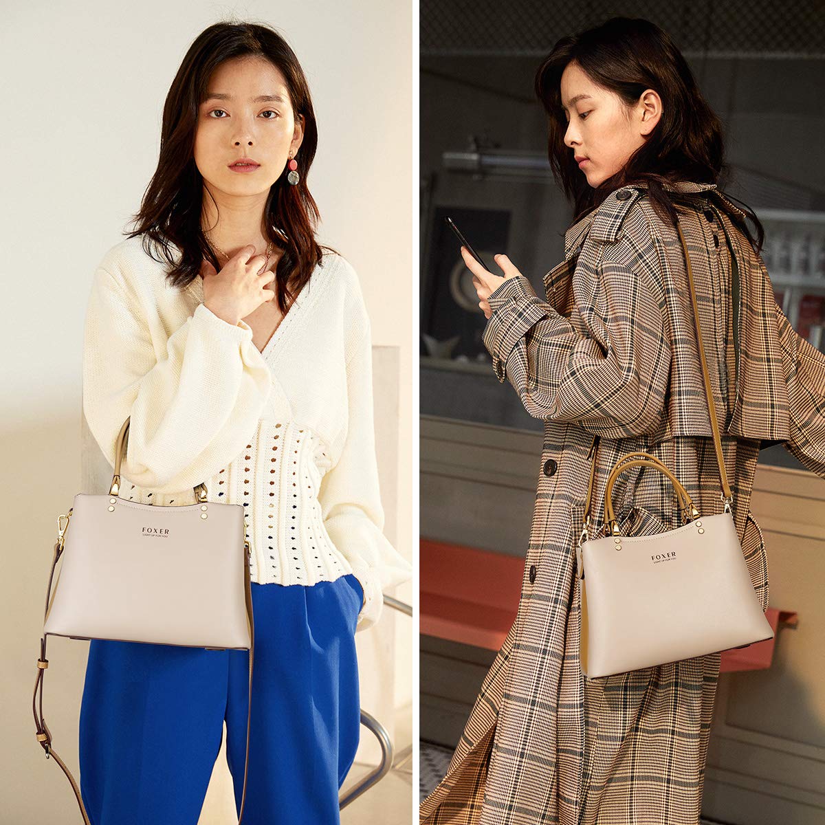 Genuine Leather Handbags for Women - Designer Top Handle Tote & Crossbody Messenger Bag with Adjustable Shoulder Strap | Perfect for Work, Travel & Everyday Use