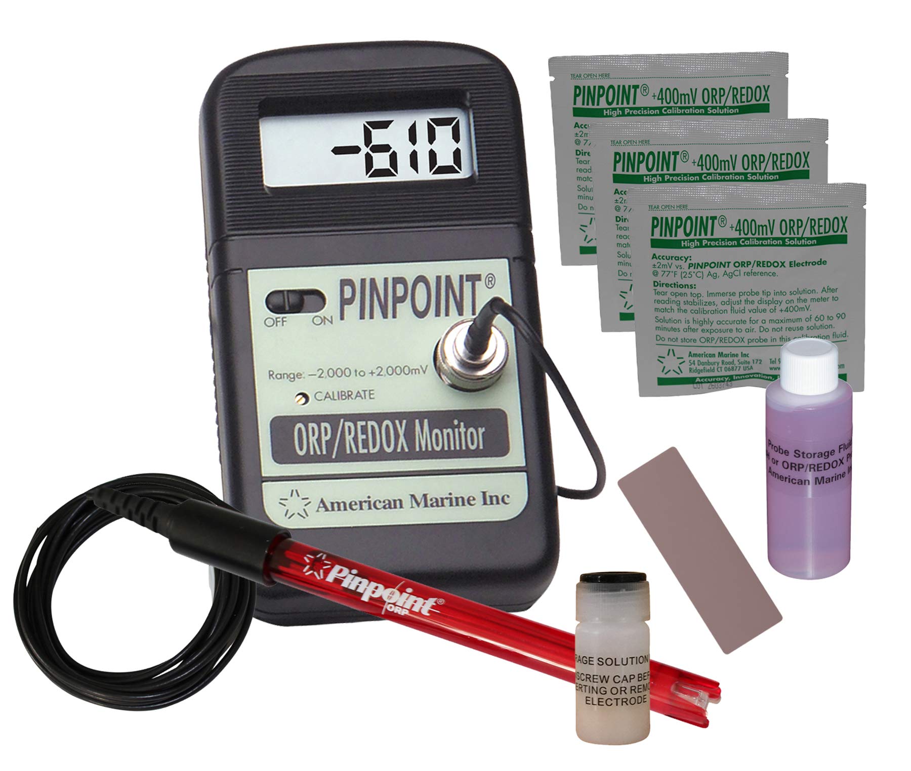 Premium Pinpoint® ORP Monitor Kit - Lab Grade Portable Water Tester for Alkaline, Hydrogen-Rich, Ionized & Kangen Water | Perfect for Home, Lab & Wellness Water Quality Testing