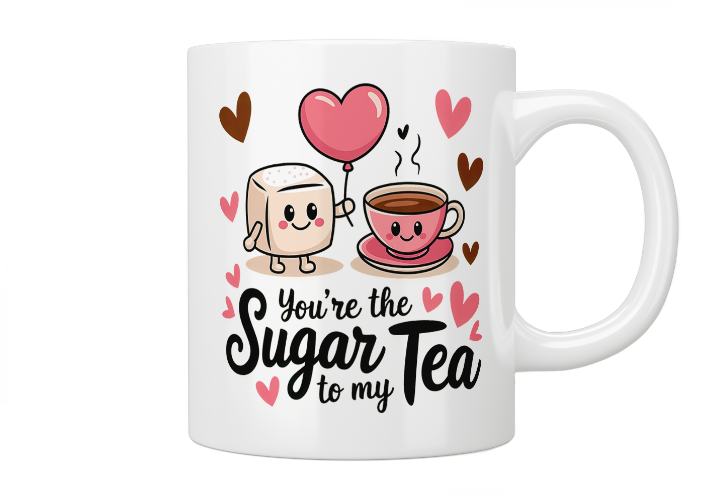 You're The Sugar To My Tea Mug - Funny Coffee Cup for Tea Lovers - Perfect Gift for Couples, Best Friends & Coworkers - Great for Morning Coffee, Office Use & Romantic Gifts