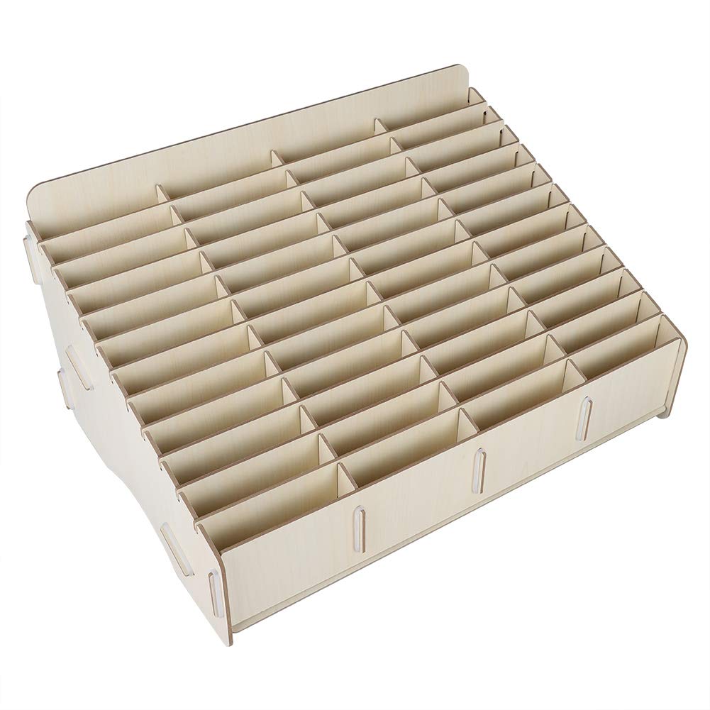 LLMY 48 Grid Wooden Cell Phone Holder & Desktop Organizer - Storage Box for Classroom, Office, Home - Perfect for Organizing Phones, Pens, Supplies & Small Items