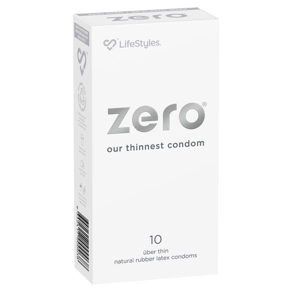 Ansell LifeStyles Zero Ultra Thin Latex Condoms - Premium Protection for Enhanced Sensitivity & Comfort - Perfect for Couples & Safe Intimacy
