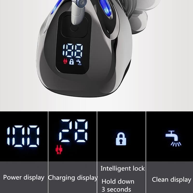 Rechargeable Electric Razor for Men - Wet & Dry Shaver with LCD Display, Beard Trimmer & Grooming Kit - Perfect for Home, Travel & Daily Shaving
