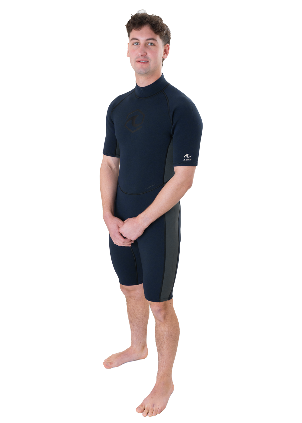 Swiftwater Men's Short Sleeve 2.5mm Back Zip Spring Wetsuit for Surfing, Diving & Water Sports - Lightweight Neoprene Swimwear