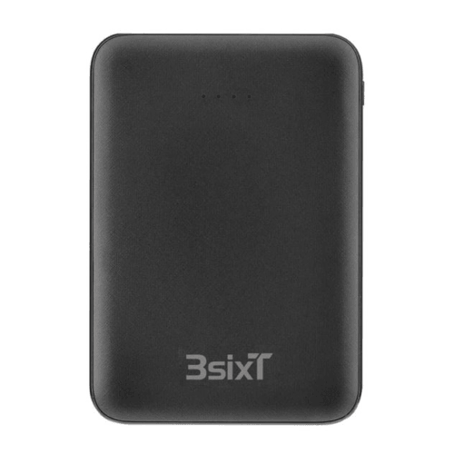 3sixT 5000mAh Ultra-Compact Portable Charger - Slim Power Bank for iPhone, Android & USB Devices - Perfect for Travel, Camping & Emergency Backup
