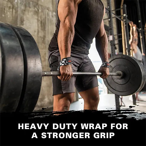 Harbinger Unisex Padded Cotton Weight Lifting Straps with Skull Design - Perfect for Gym, CrossFit & Strength Training
