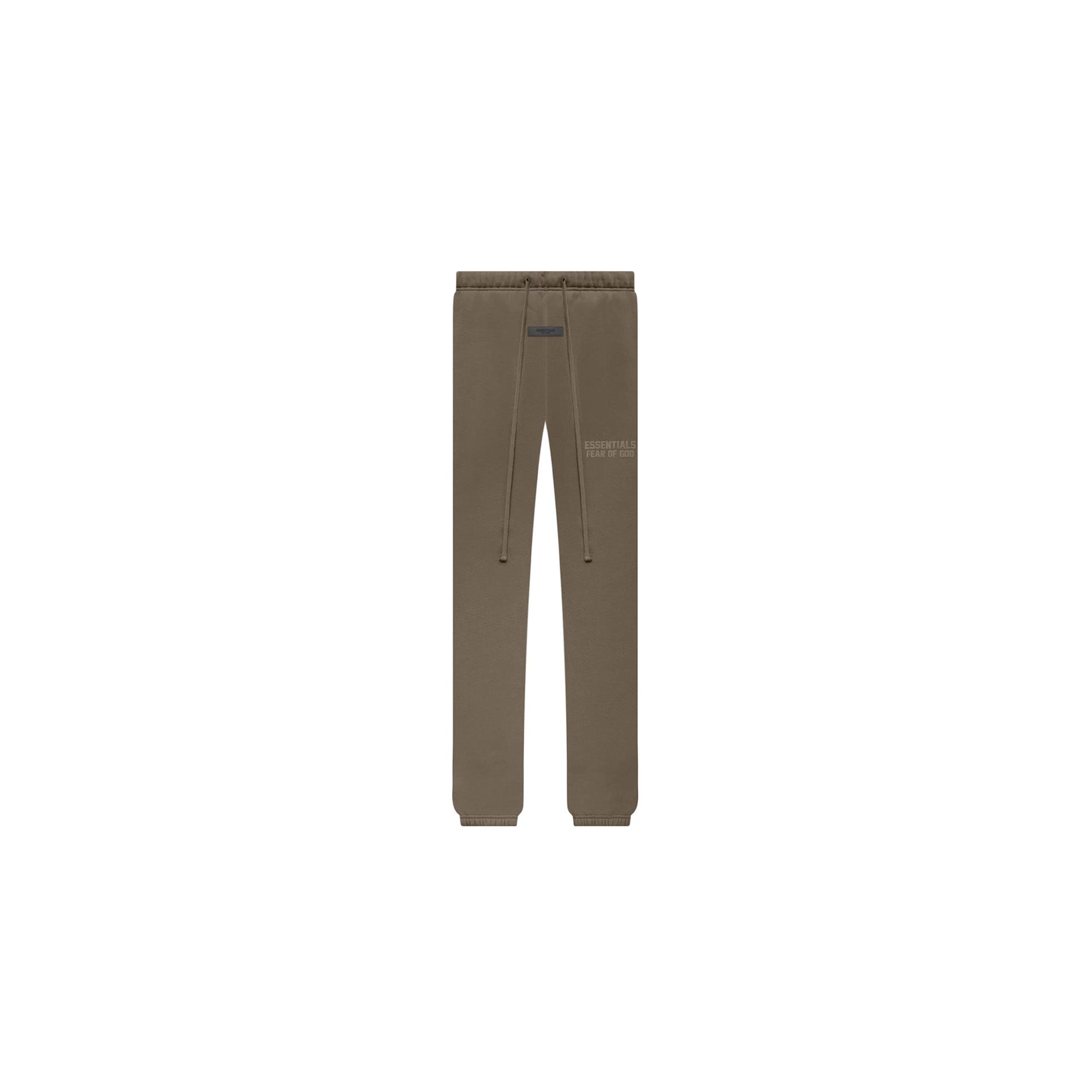 Fear of God Essentials Men's Sweatpants - Soft Cotton Joggers with Drawstring Waist (Wood Color, 2022 Collection) | Lounge Wear, Gym, Casual Street Style Outfits