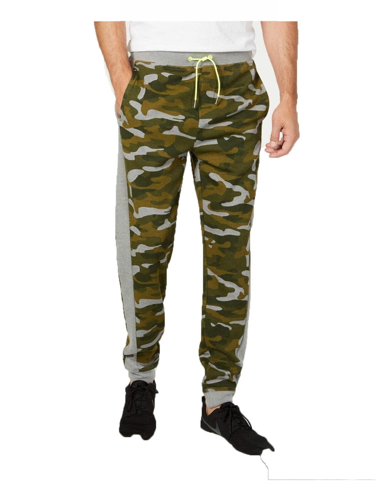 Ideology Men's Camouflage Printed Jogger Pants - Green, Size Large (L) - Comfortable & Stylish for Outdoor Activities, Workout, and Casual Wear