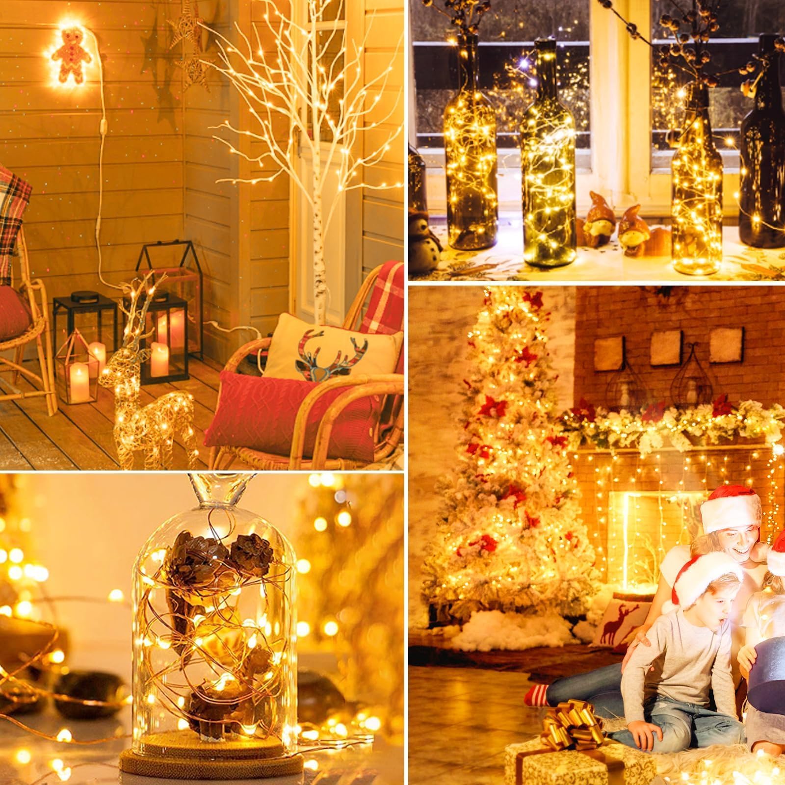 3 Pack Fairy Lights Battery Operated with Remote - 10M/33FT 100LED String Lights, IP65 Waterproof for Indoor & Outdoor Use - 8 Modes Copper Wire Twinkle Lights for Bedroom, Gazebo, Christmas, Wedding, Garden, Party Decorations