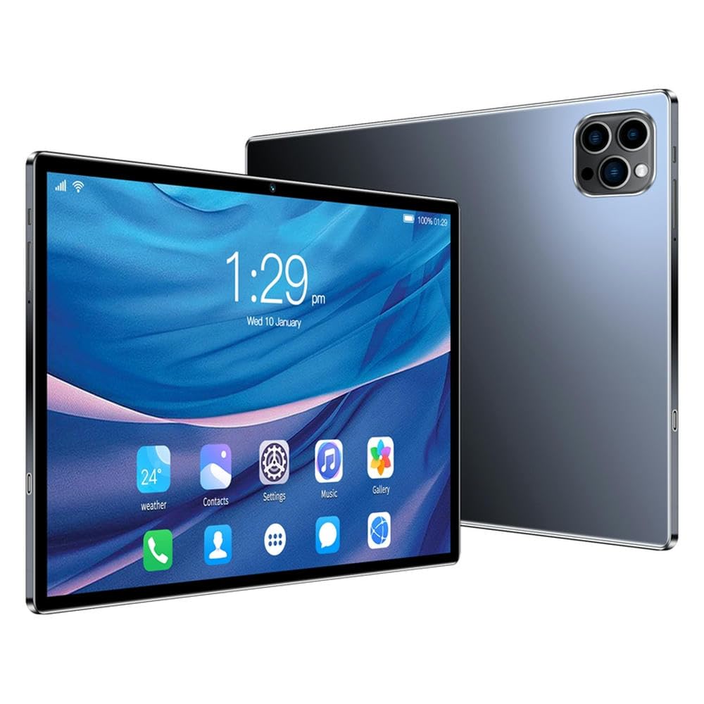 10.1 Inch Tablet PC 4+32GB, 4G LTE Dual SIM, 8-Core Gaming Tablet with US Plug - Perfect for Work, Study & Entertainment (Black)
