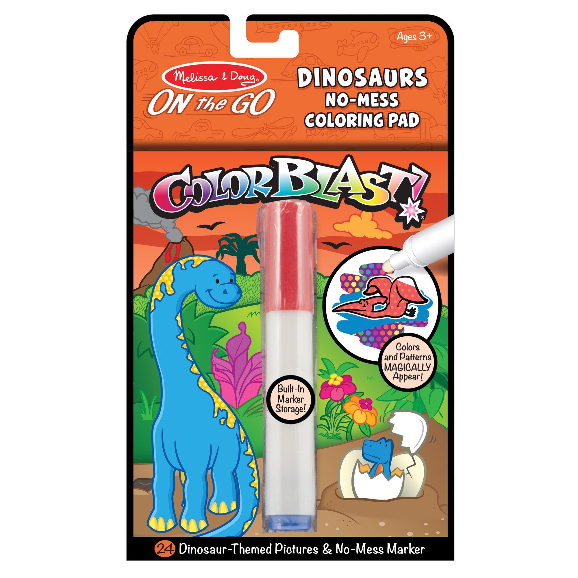 On the Go™ ColorBlast Dinosaur Color Reveal Pad - Mess-Free Coloring Activity for Kids, Perfect for Travel, Road Trips & Airplane Entertainment