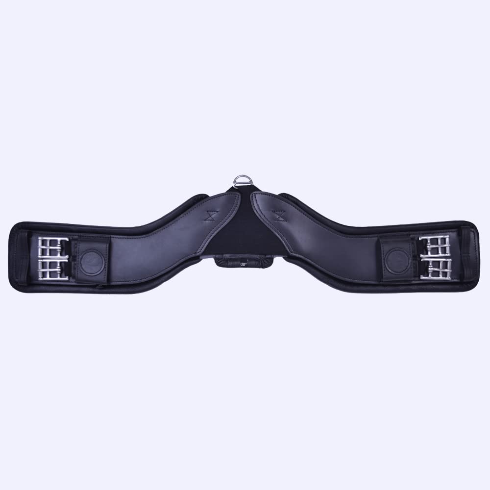 Total Saddle Fit StretchTec Shoulder Relief Girth for Dressage - Comfortable & Flexible Equestrian Girth for Horse Riding & Training