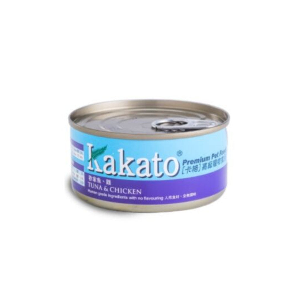 Premium Kakato Wet Can Food 170g - Chicken, Beef, Brown Rice, Tuna Fillet & Cheese Variety Pack - Healthy Natural Flavors for Cats and Dogs - Perfect for Mealtime, Training Treats & Weight Management