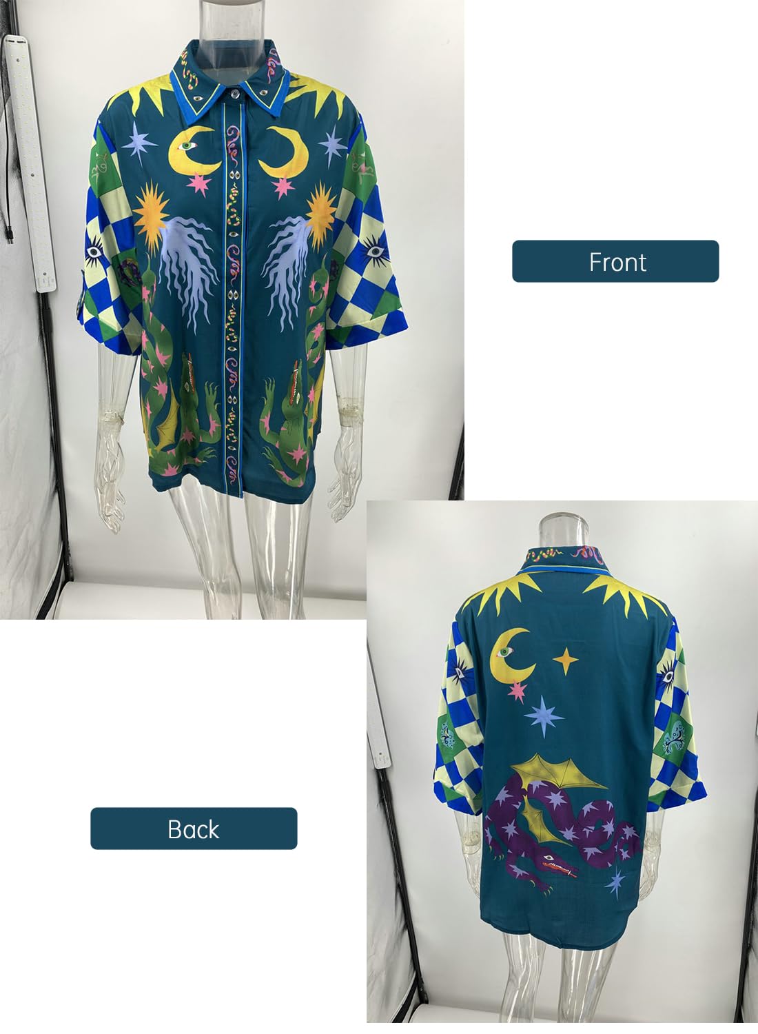 Peaceglad Women's Summer Pajama Set - Floral Print Short Sleeve Button Down Top & Drawstring Long Pants Comfy Sleepwear for Nightwear, Lounge Wear & Vacation Outfits