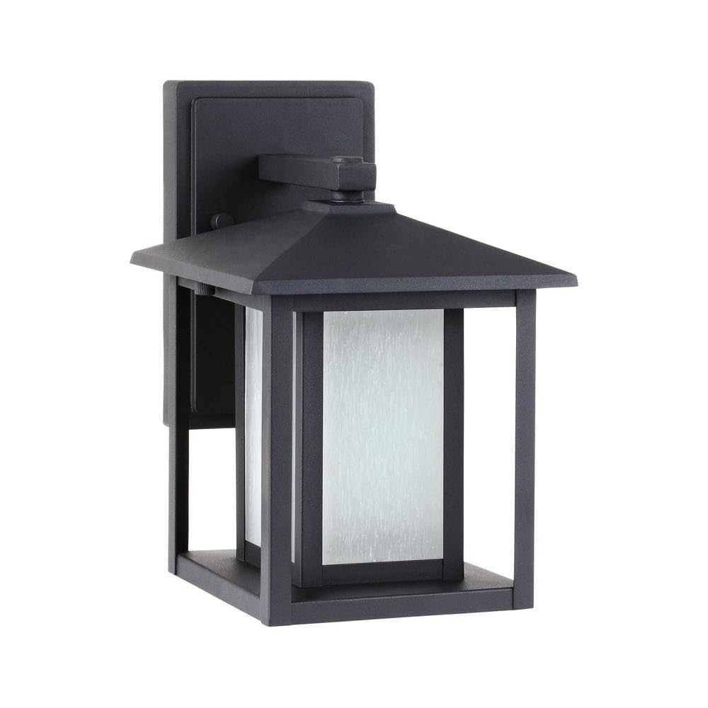 60W Black Outdoor Wall Lantern - Contemporary Exterior Light Fixture with Incandescent Bulb - Perfect for Porch, Patio, Garden & Entryway Lighting (Model: 73-Bel-2289080)