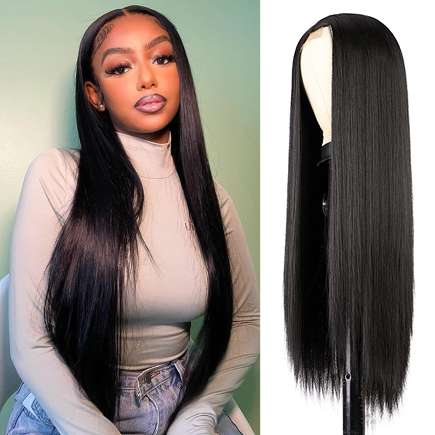 30 Inch Lace Front Human Hair Wigs - Pre Plucked with Baby Hair, 200% Density, 13x4 HD Transparent Lace - Glueless Natural Color for Women | Perfect for Daily Wear, Cosplay & Special Occasions