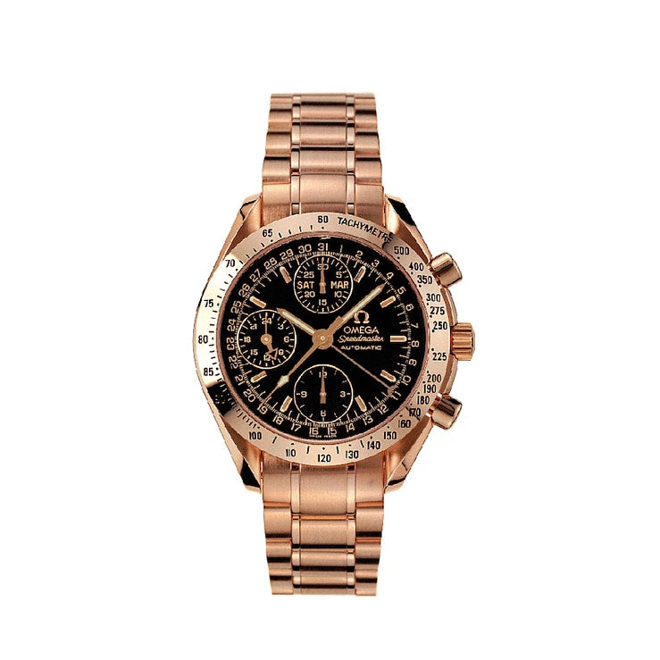 Omega Speedmaster Chronograph 18K Rose Gold Men's Watch - Luxury Automatic Chronograph Wristwatch for Men, Perfect for Business, Formal Events & Collectors