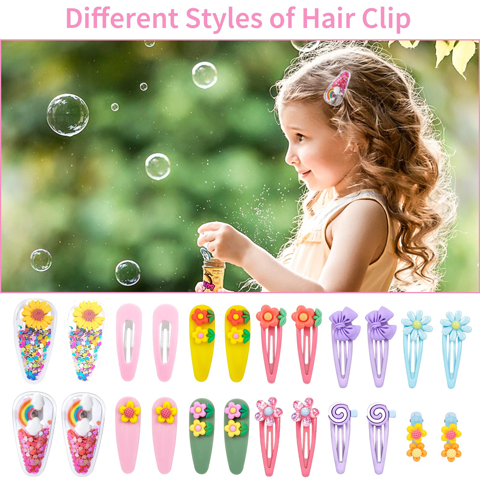 24pcs Non-Slip Snap Hair Clips for Girls & Toddlers | Colorful Baby Hair Barrettes & Hair Accessories | Perfect for School, Parties & Daily Styling