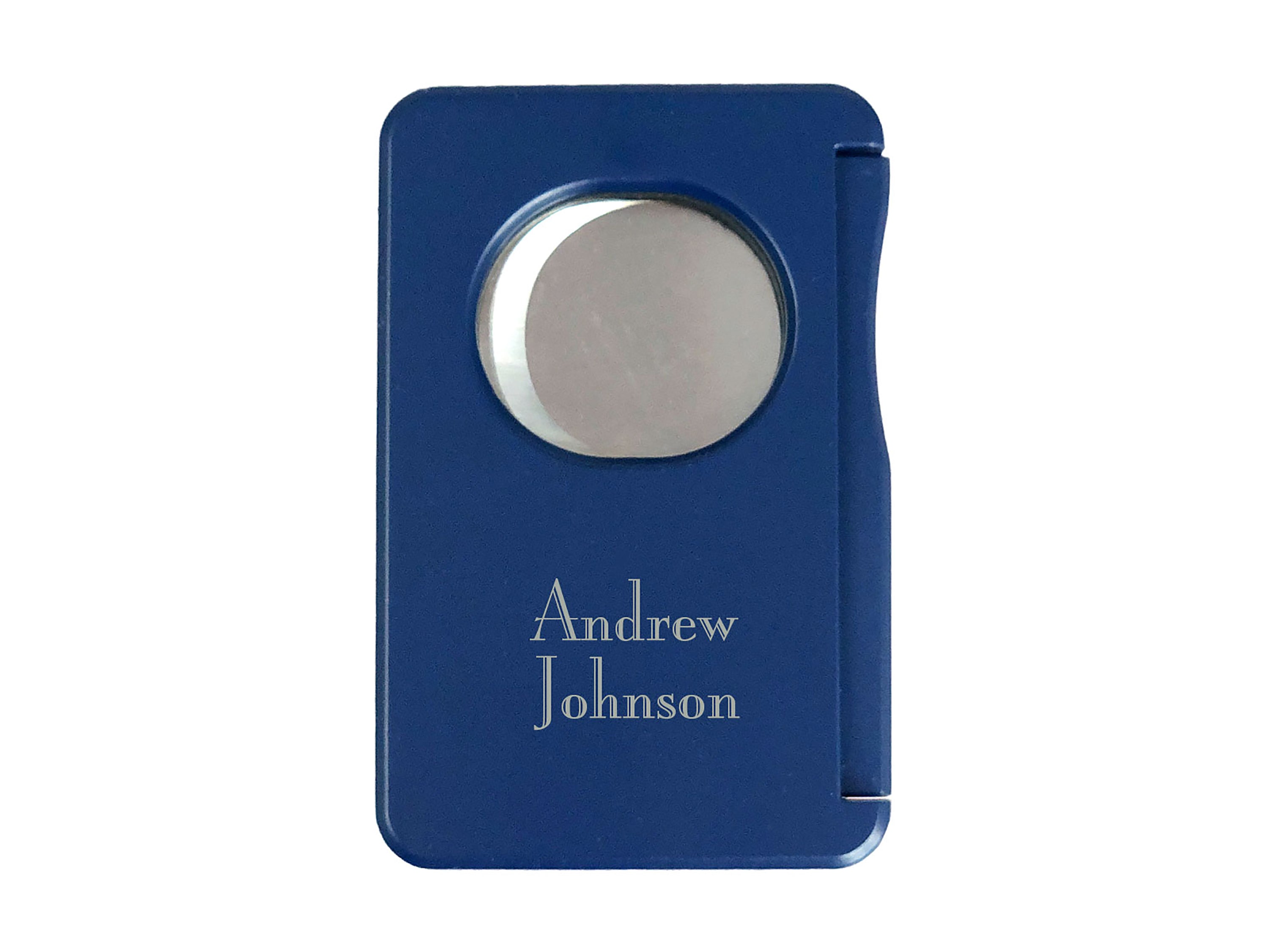 Premium Visol Sidecut Double Guillotine Cigar Cutter - Sharp Stainless Steel Blades, Blue Anodized Aluminum - Perfect for Cigar Enthusiasts & Gifts - Ideal for Home, Office, or Outdoor Smoking Sessions