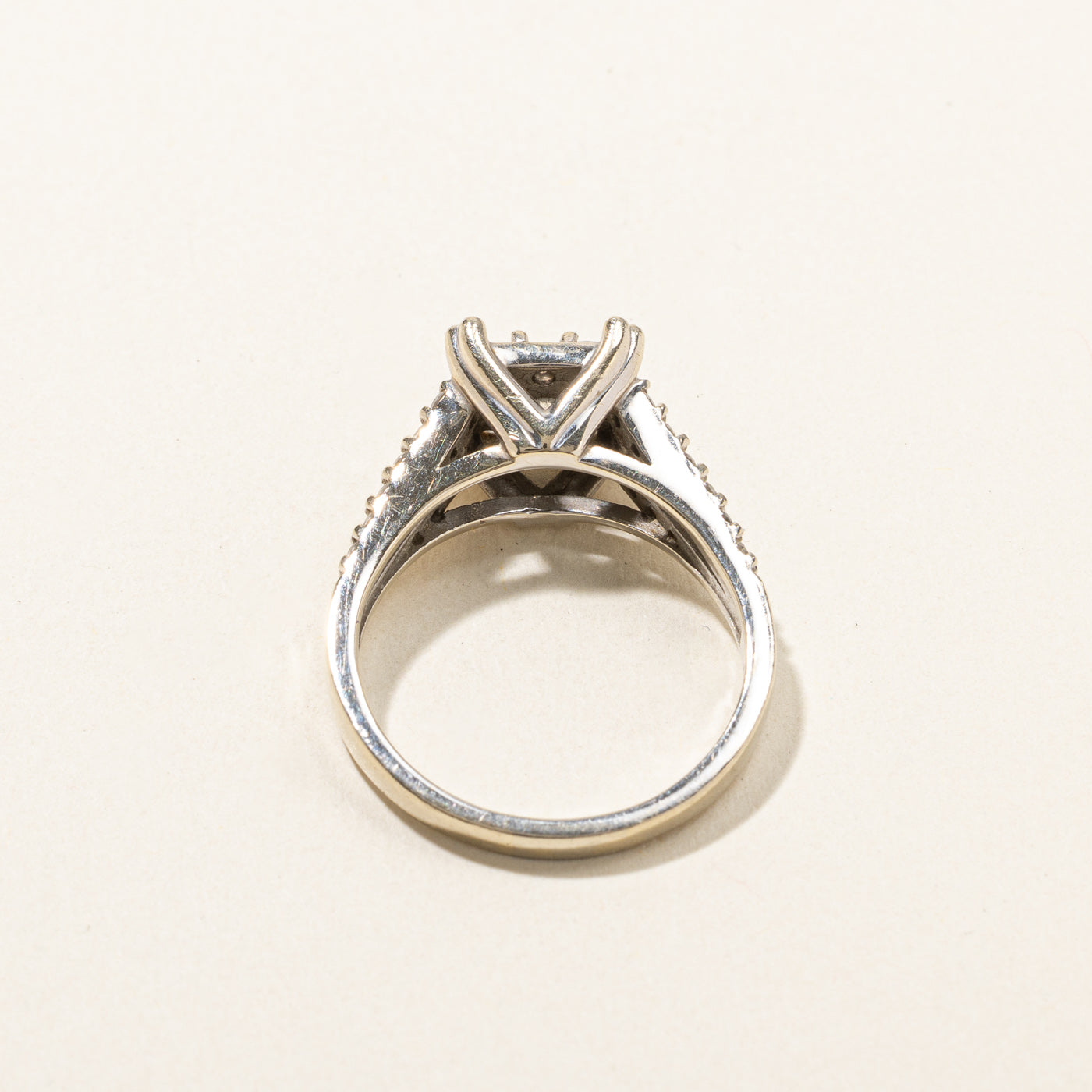 1.18ctw Cluster Diamond Split Shank Ring for Women - Size 8.75 | Elegant Wedding, Engagement & Anniversary Jewelry Gift