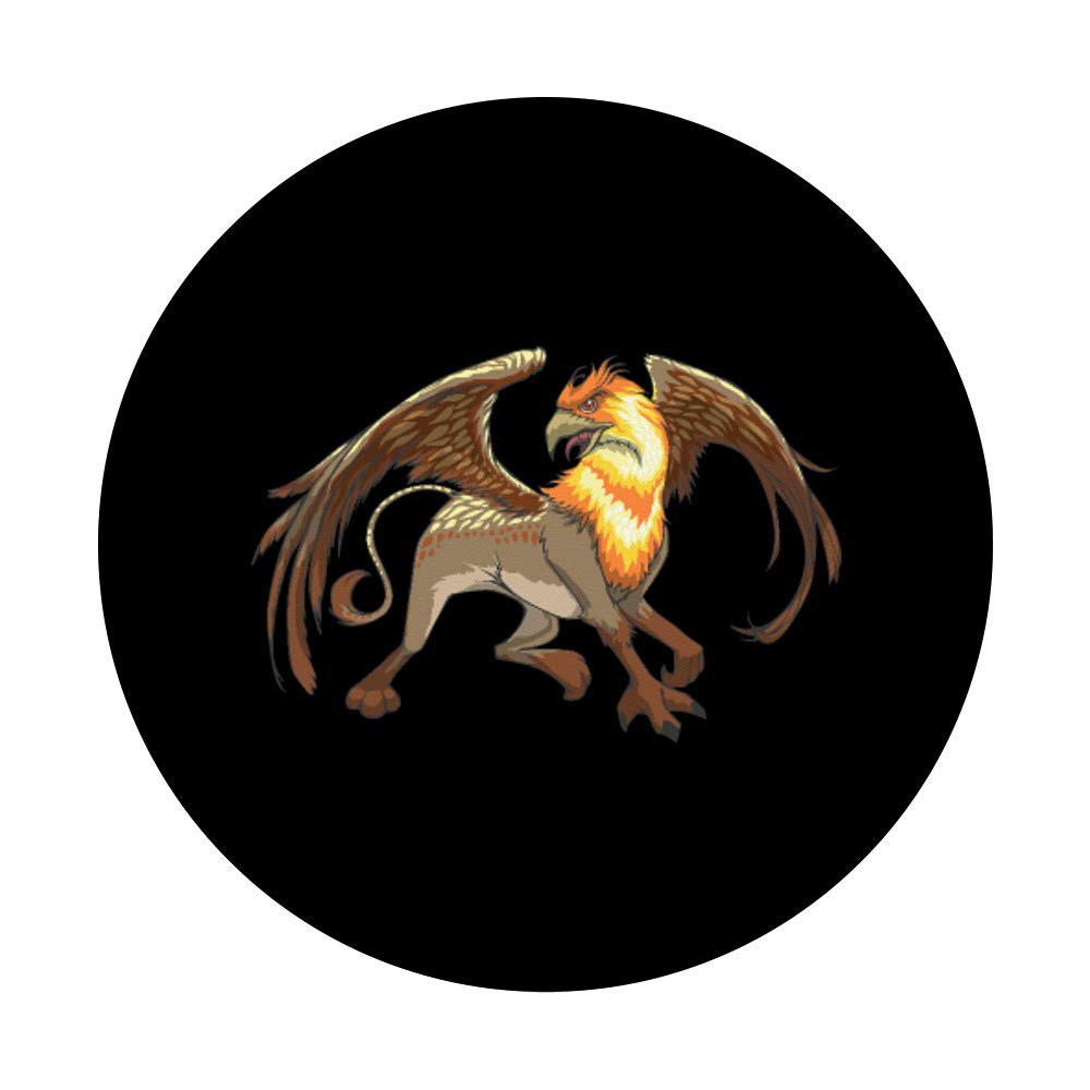 Mythical Griffin Lion Eagle Phone Grip - Swappable PopSocket for Phones & Tablets | Stylish Phone Accessory for Everyday Use, Travel & Gaming
