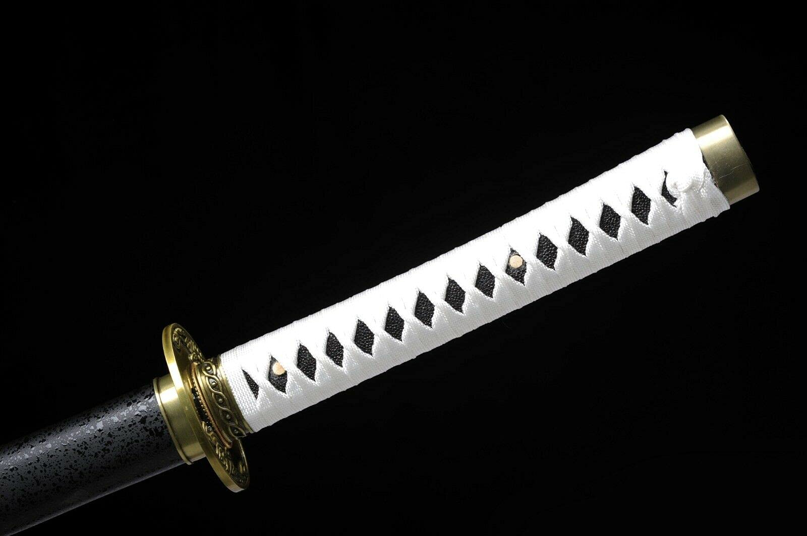 Authentic Japanese Samurai Katana Sword - Handcrafted T-10 High Carbon Steel Clay Tempered Blade with Mirror Polish - Perfect for Martial Arts Training, Cosplay & Collectors Display