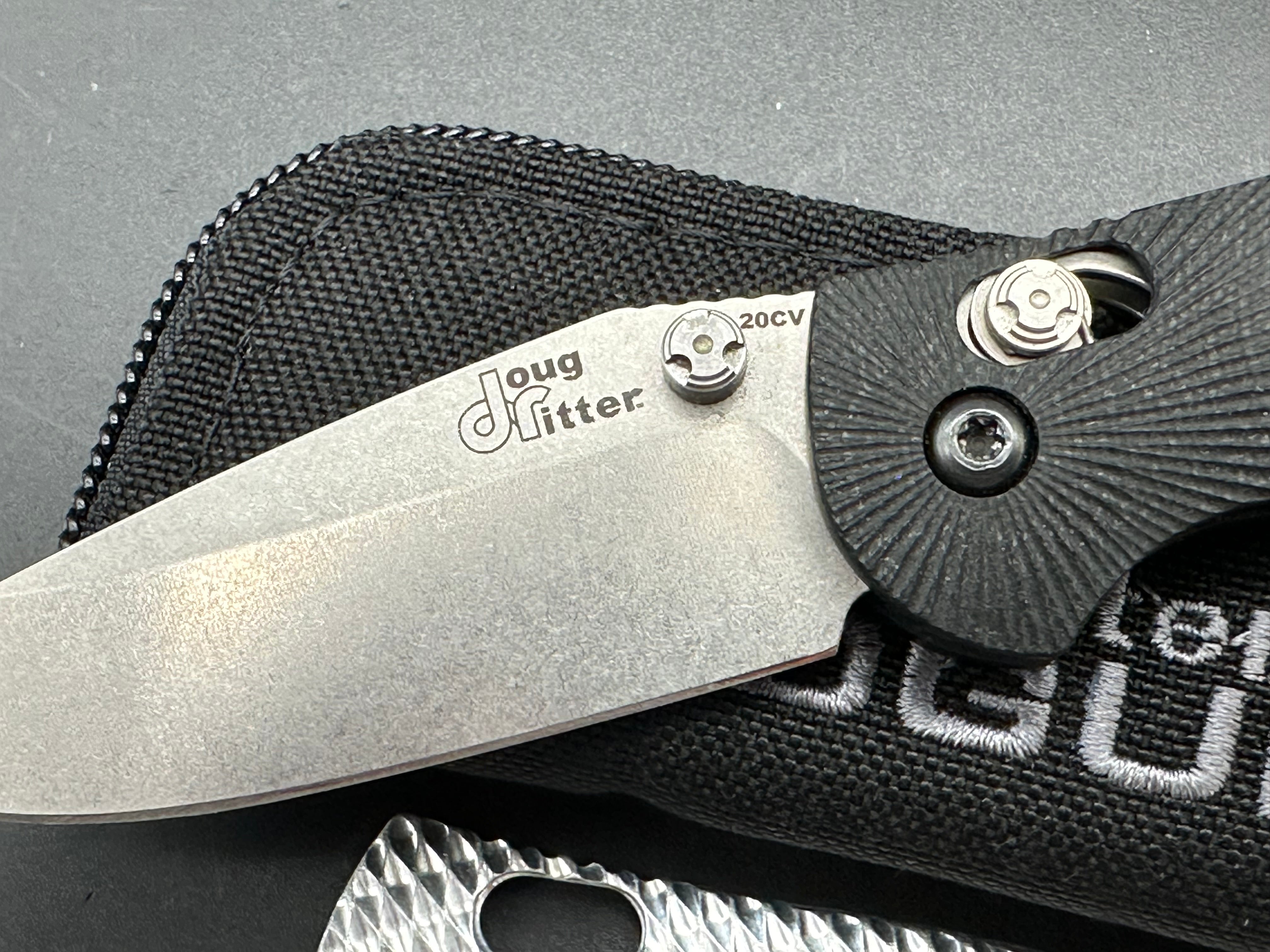 Hogue Doug Ritter Mini RSK Folding Knife with Original Goat Scales & Aluminum Handle - Perfect for EDC, Outdoor Adventures, and Survival Gear