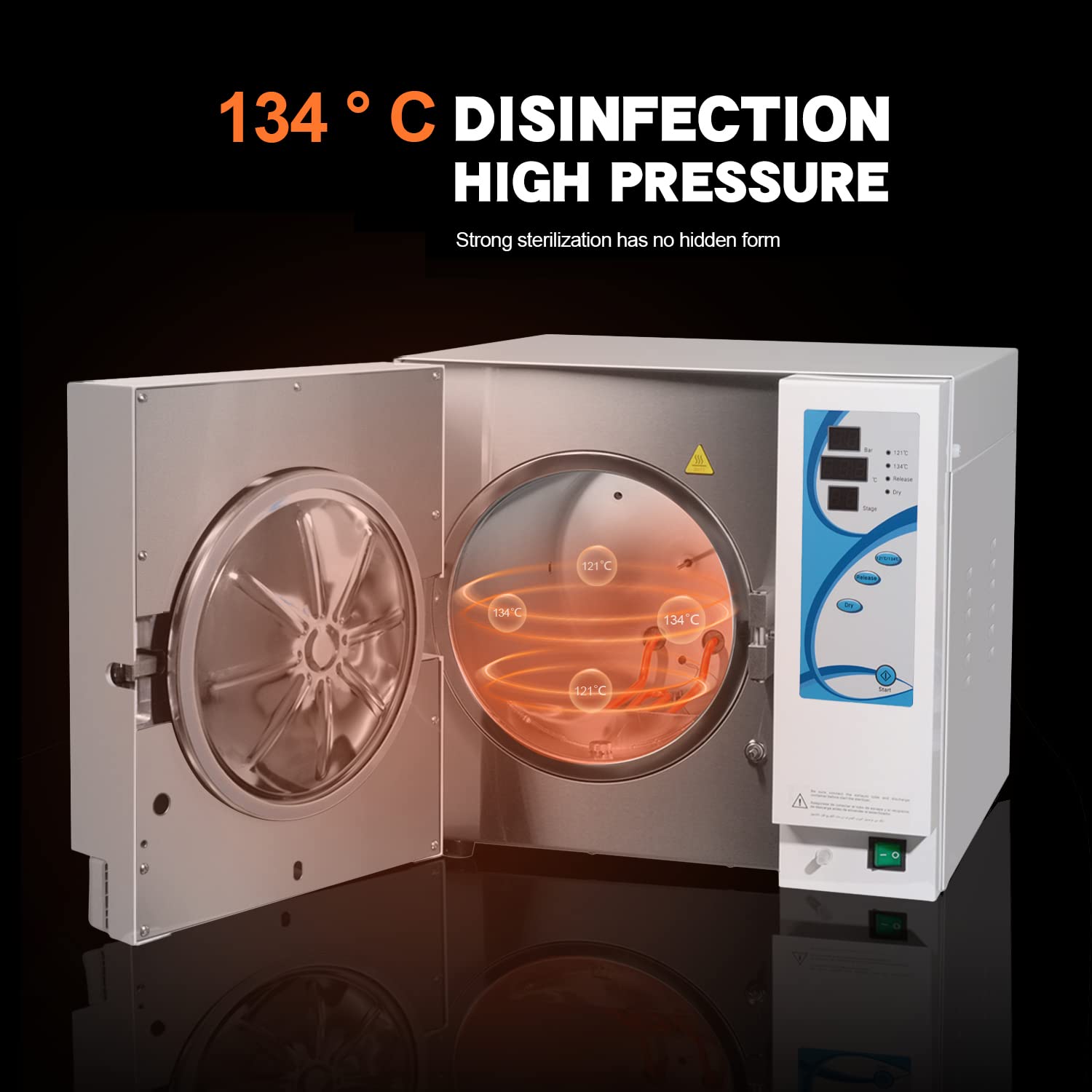 Premium Class N Autoclave Sterilizer 18L/23L - High Pressure Steam Sterilizer with Drying Function for Dental Clinics, Tattoo Shops & Laboratories (STE-18-E) - Medical Equipment, Beauty Tools & Lab Sterilization Solution