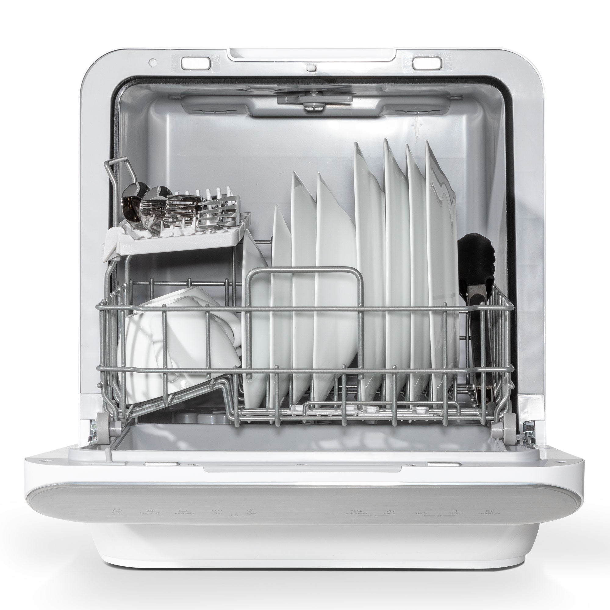 Baridi Mini Portable Tabletop 6L Dishwasher with 3 Place Settings - Compact Countertop Dishwasher with 7 Wash Functions for Small Kitchens, RVs, Dorms & Apartments | DH72 Model