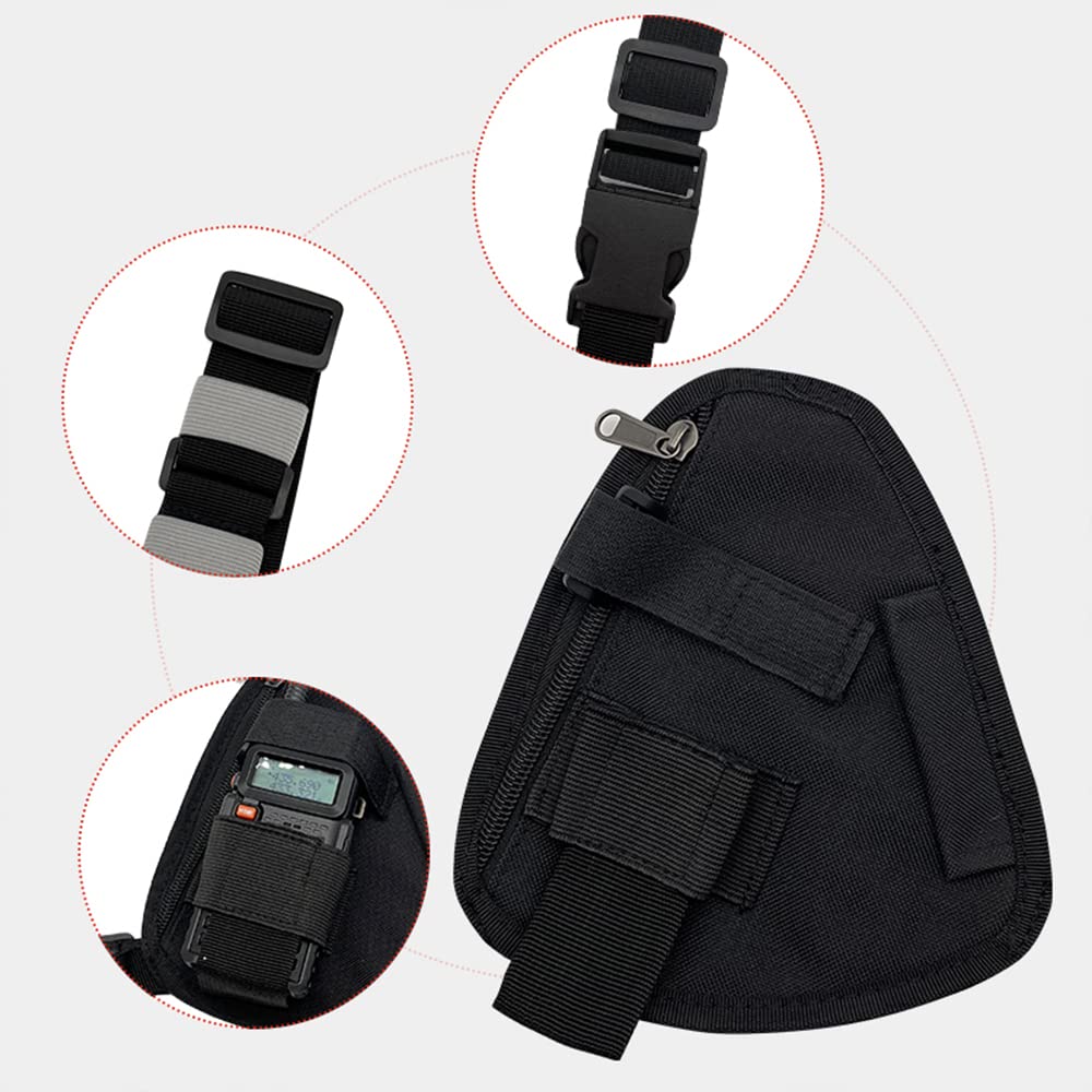 Adjustable Chest Harness Shoulder Holster for Motorola & BAOFENG Walkie Talkies - Secure Radio Pouch with Comfortable Strap - Perfect for Outdoor Adventures, Security Work & Construction Sites