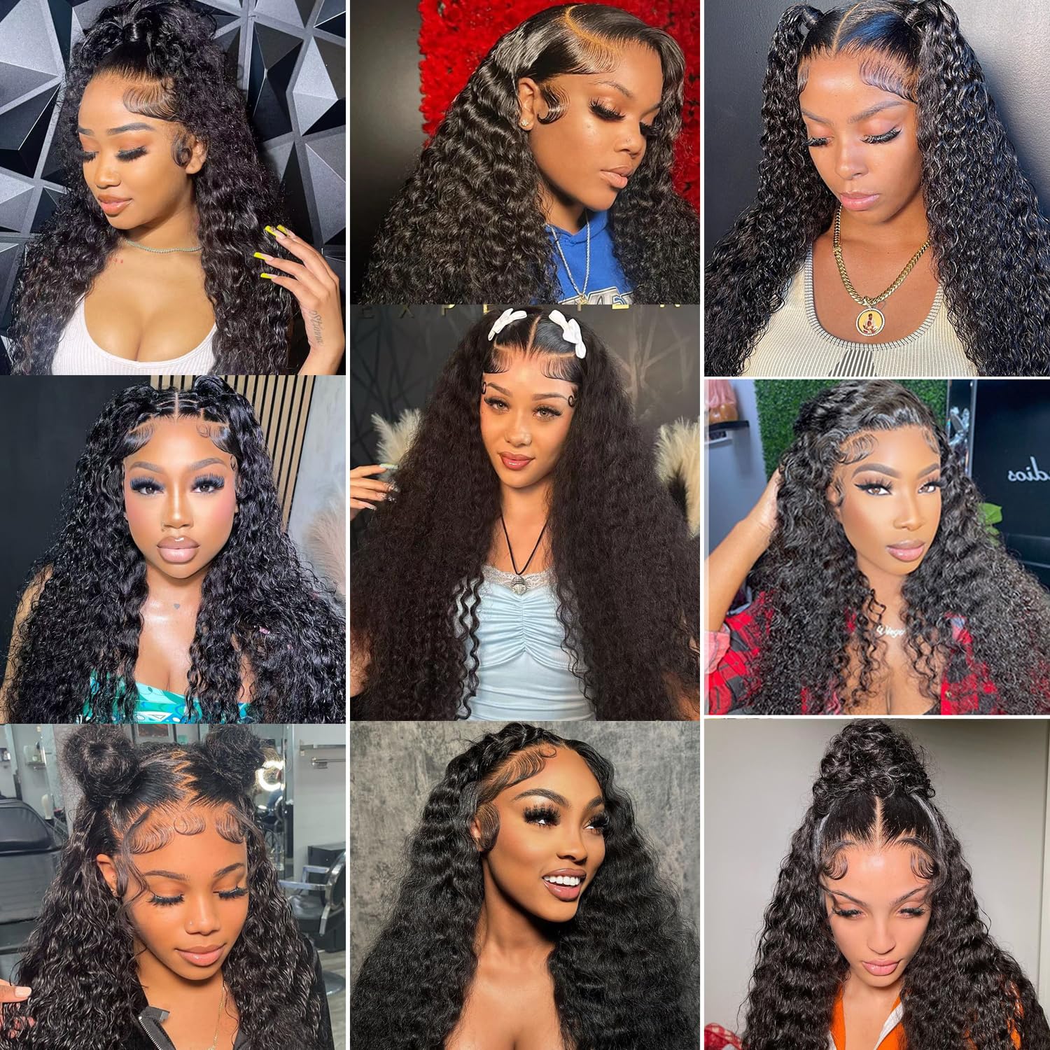 32 Inch Deep Wave Lace Front Wigs Human Hair 13x6 HD Lace Frontal Wigs - 200% Density Pre-Plucked Deep Curly Glueless Wig with Baby Hair (Natural Black) for Women | Perfect for Daily Wear, Cosplay, and Special Occasions