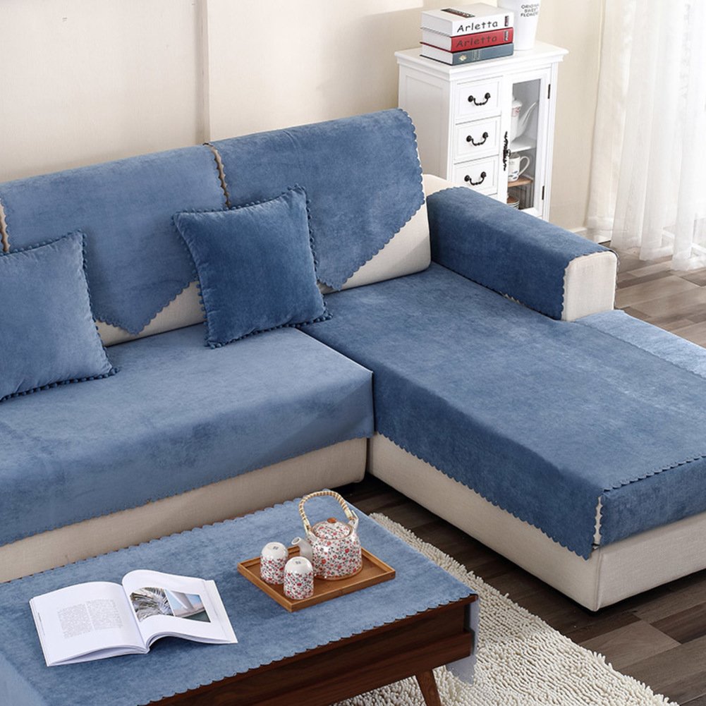 HM&DX Waterproof Pet Sofa Cover - Anti-Slip, Stain Resistant Dog Couch Protector for Sectional Furniture - Multiple Sizes Available (17.7x17.7in Navy) - Perfect for Pet Owners & Home Protection