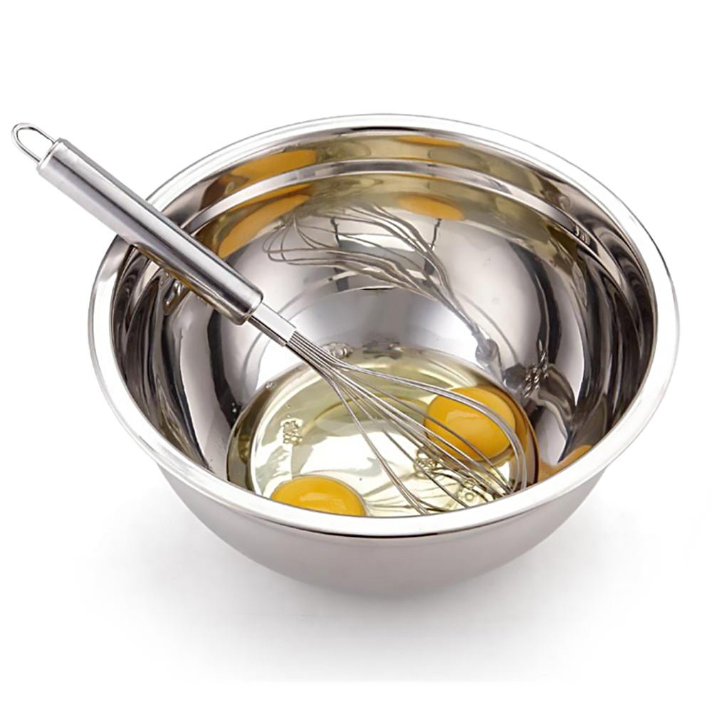 Premium Emilio Stainless Steel Mixing Bowls Set - 3-Piece Kitchen Essentials for Baking, Cooking & Food Prep - Durable & Rust-Proof for Professional Chefs & Home Cooks