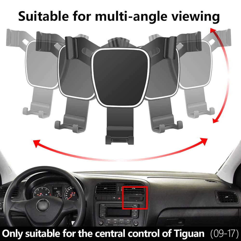 Universal Car Phone Holder Mount for 2009-2017 Volkswagen Tiguan - Dashboard & Air Vent Cell Phone Stand - Perfect for GPS Navigation, Hands-Free Calling & Road Trips