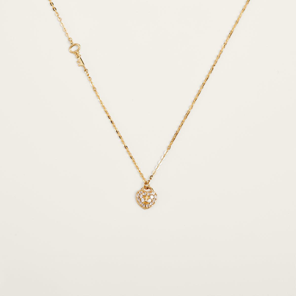 Shining Heart Gold Pendant Necklace for Women - 14K Solid Gold Heart Charm Jewelry Gift for Her - Perfect for Valentine's Day, Anniversary & Special Occasions