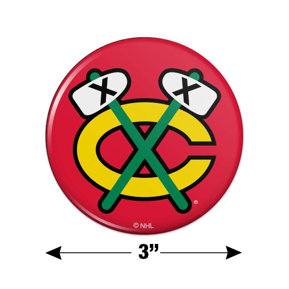 Chicago Blackhawks NHL Refrigerator Magnet - Strong Magnetic Locker Button for Kitchen, Office, Dorm & Gifts - Perfect for Hockey Fans & Sports Decor