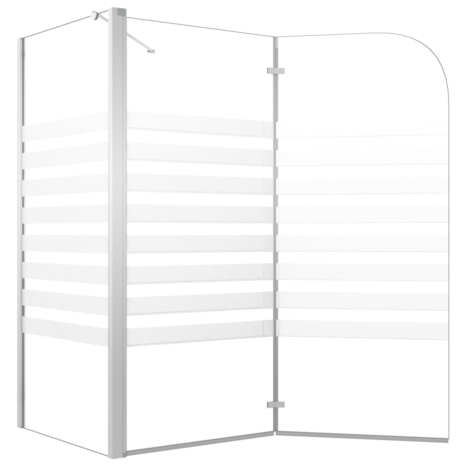 Tempered Glass Shower Panel Screen - 47.2