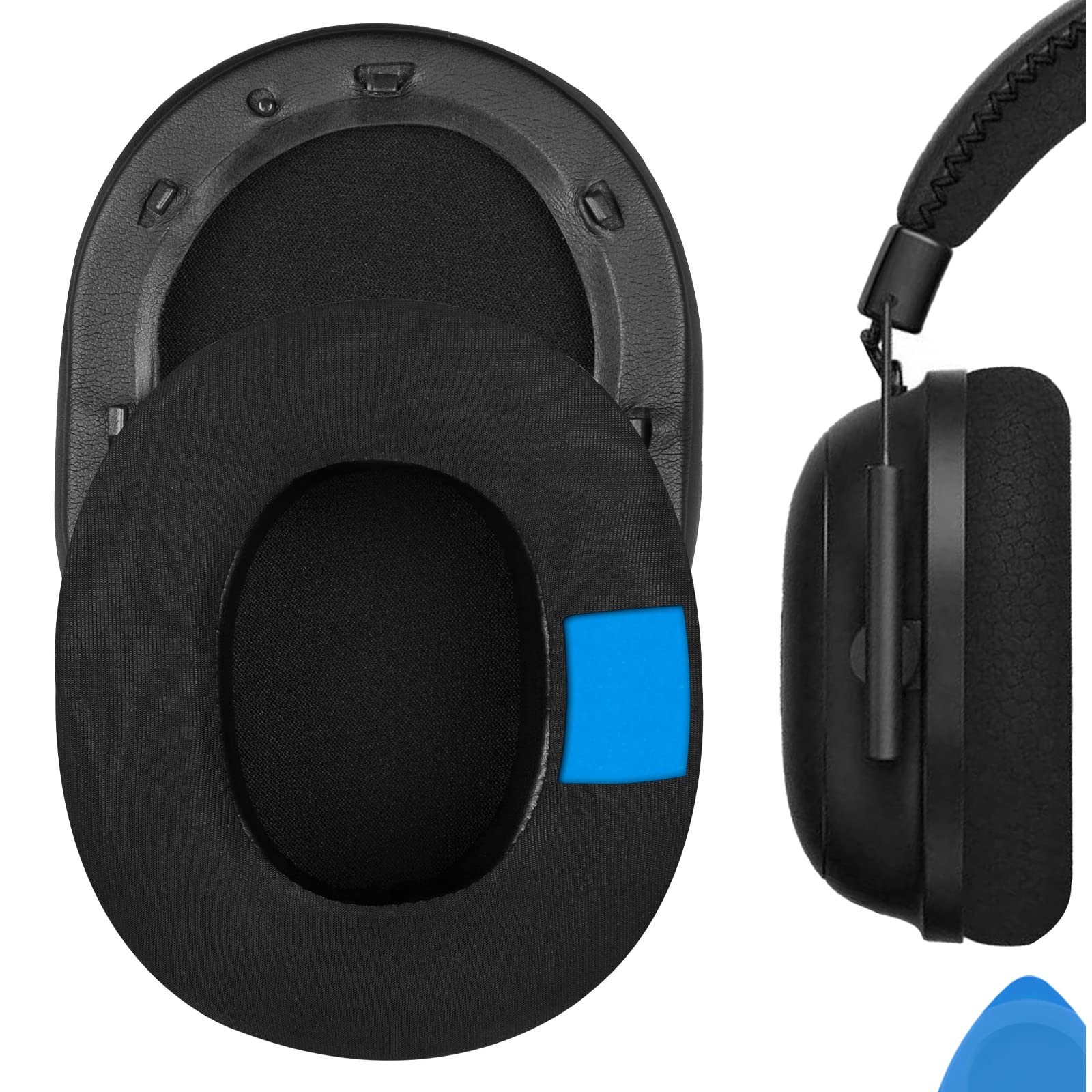 Geekria Cooling-Gel Replacement Ear Pads for Razer BlackShark V2 & V2 Pro - Breathable Memory Foam Ear Cushions, Headset Earpads, Repair Parts (Black) - Perfect for Gaming, Music & Long Wear Comfort