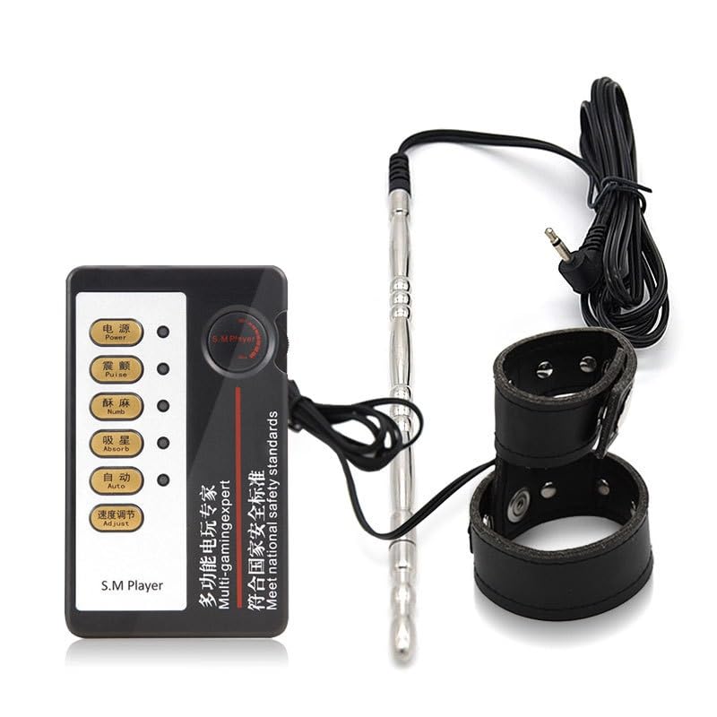 Electric Shock Urethral Sounds Dilator for Men - Penis Insert Training Toy with Prostate Massage & Stimulation - Adult Sex Toy for BDSM, Masturbation & Sensual Play