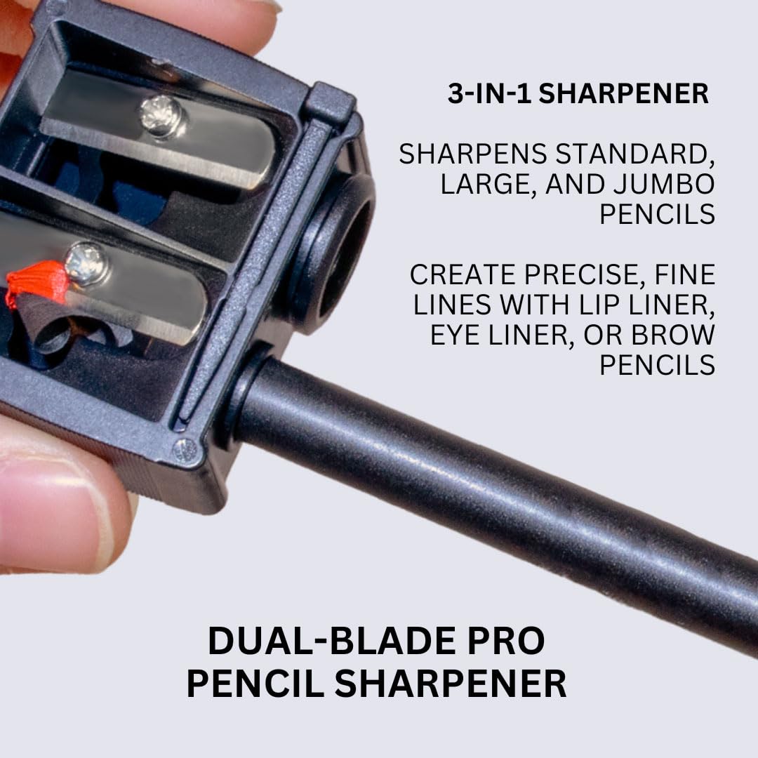 Mehron Dual Sharpener for Makeup Pencils - Black for Artists & Pros