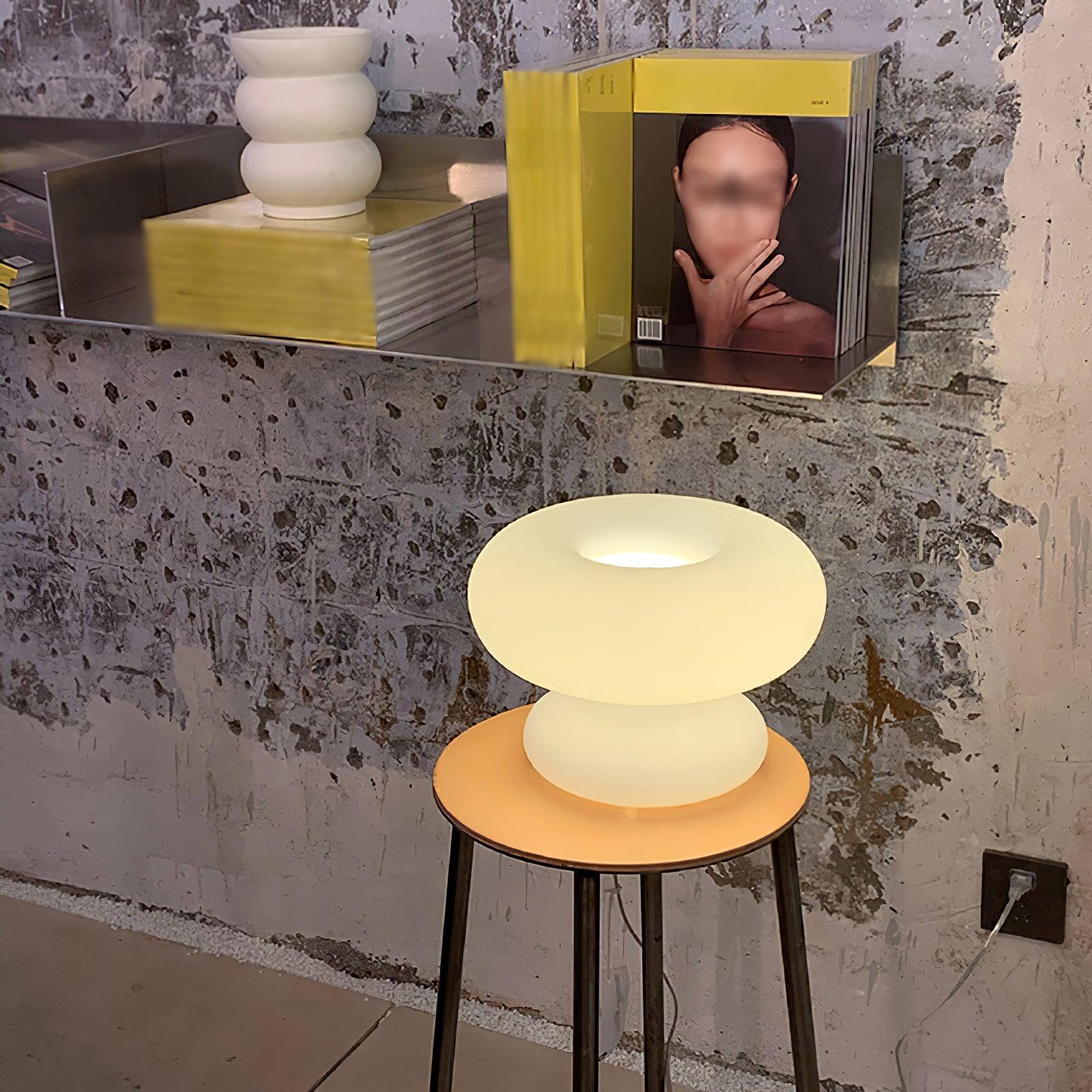 Modern Donut Table Lamp - Stylish & Decorative LED Night Light for Bedroom, Living Room, or Office - Perfect for Cozy Ambiance & Home Decor