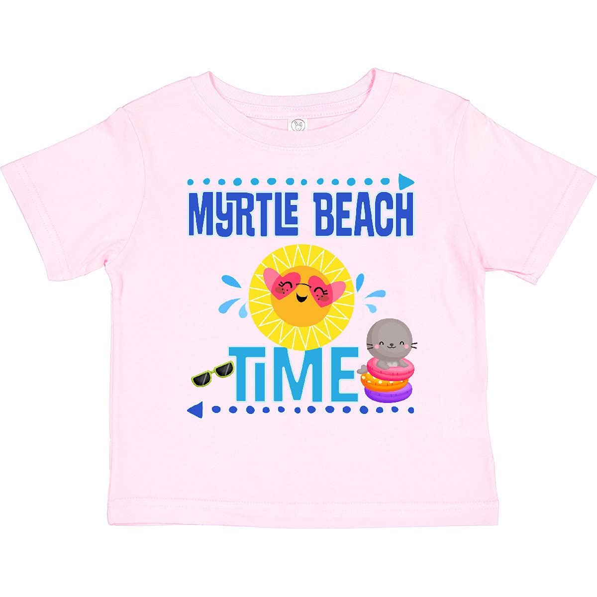 Myrtle Beach Vacation Time Toddler T-Shirt - Cute Graphic Tee for Boys & Girls - Soft Cotton Kids Shirt for Beach Trips & Family Holidays