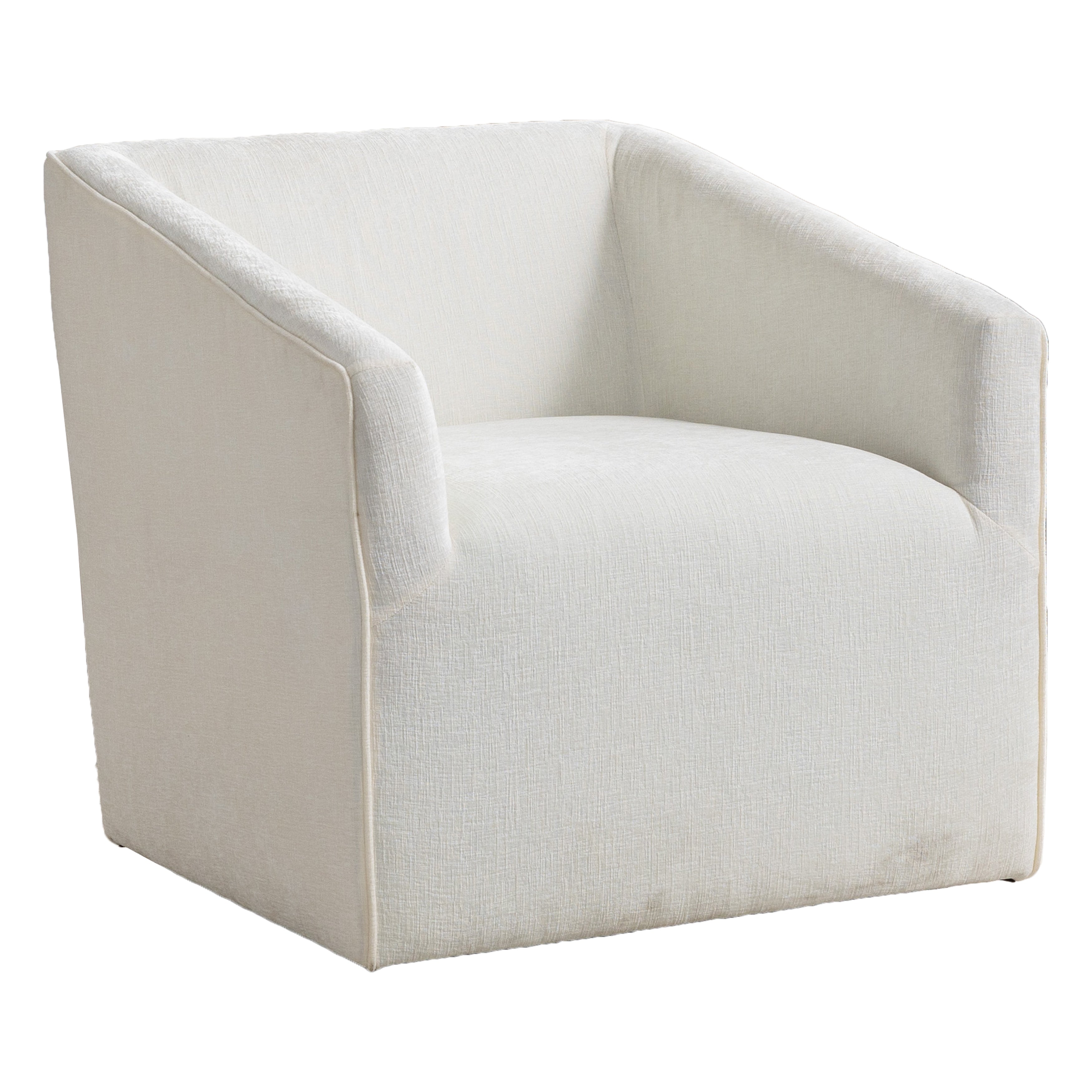 Roundhill Furniture Modern Upholstered Barrel Swivel Armchair - 360° Rotation, Comfortable Lounge Chair for Living Room, Office, or Reading Nook