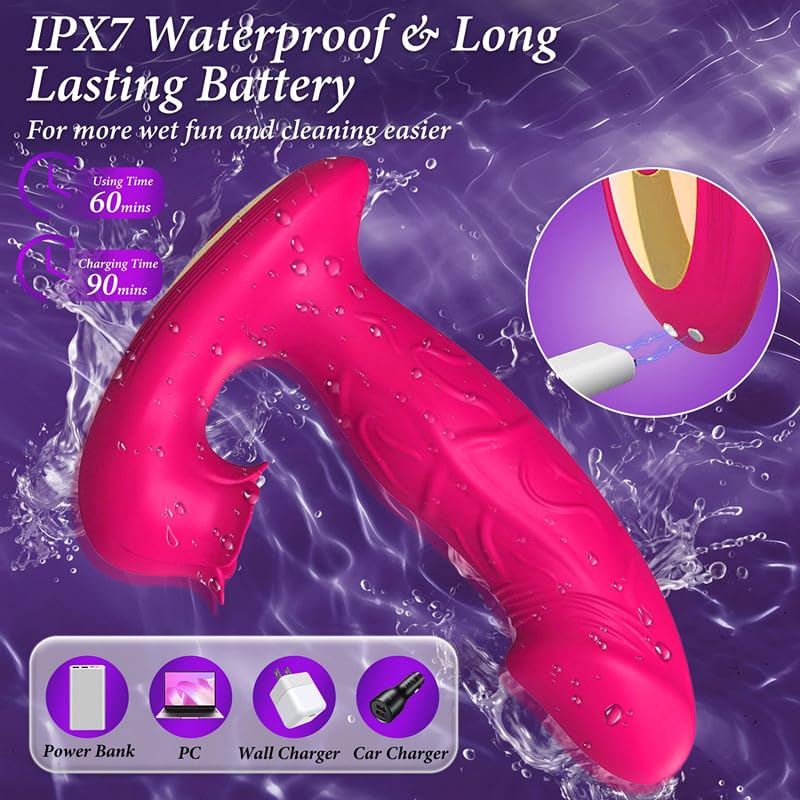 Powerful Clitoral Vibrator for Women - 9 Suction & Vibration Modes, Rechargeable Silicone Sex Toy with App & Remote Control - Perfect for Couples Play, Solo Pleasure & Discreet Use at Home